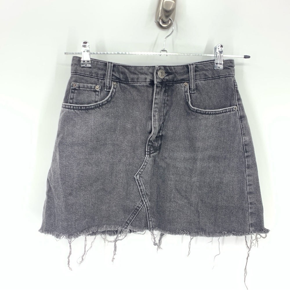 BDG Urban‎ Outfitters Women Size Medium Skirt Short Mini Gray Black Denim Jean